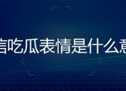 微信里吃瓜的表情是什么意思